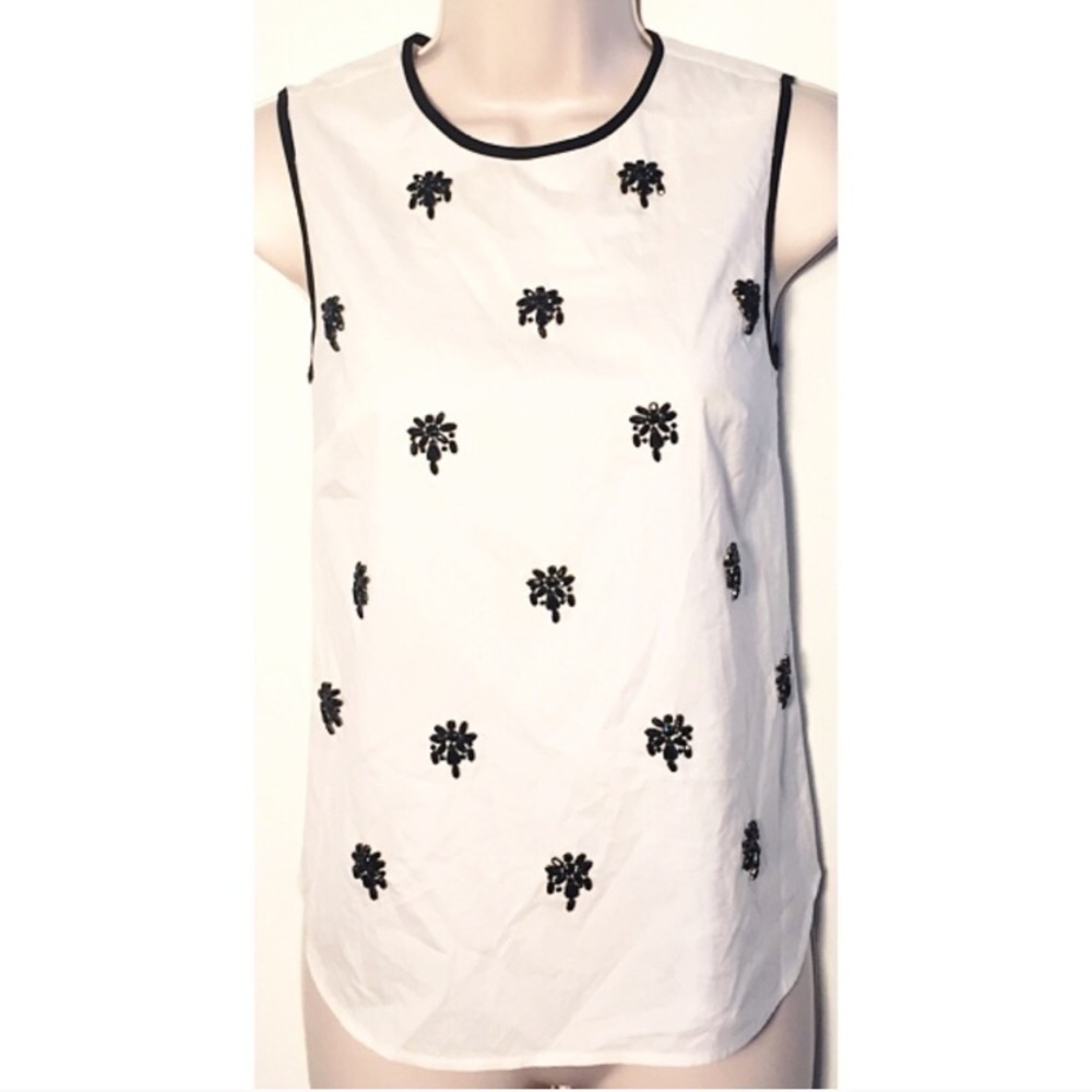BOGO J. Crew beaded button back tank top blouse